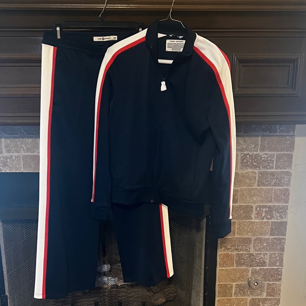 Tory Sport navy Pants with Red and White Stripes